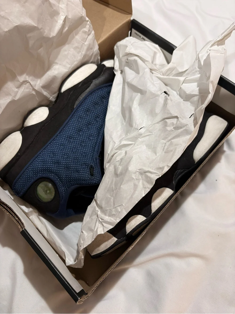 Air Jordan Retro 13 Style Navy & Black Basketball Sneakers 5.5(big boy) no box!!